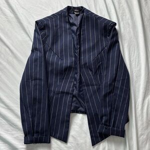 Navy Pinstripe Blazer